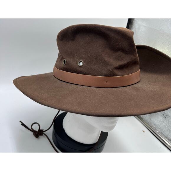 Outback Trading Company Oilskin Kodiak Hat Brown Stampede UV Cowgirl Sz Small - Picture 3 of 8
